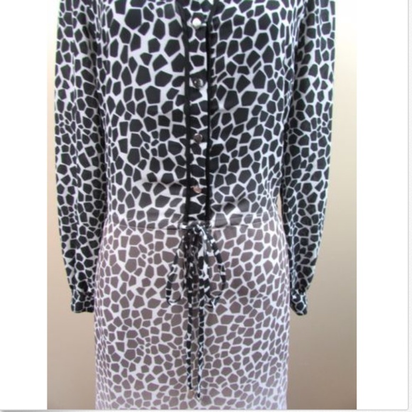 Banana Republic Animal Print Giraffe Shirt Dress - Picture 3 of 7